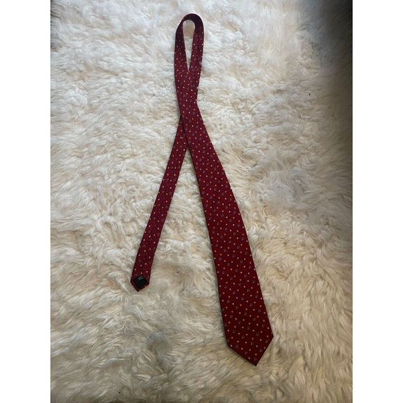 Givenchy Paris Silk Tie Red with Logo Print Made in Italy